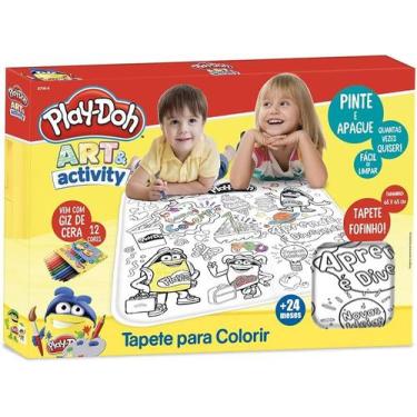 Imagem de Play Doh Tapete Para Colorir com Giz de Cera Pinte e Apague - FUN