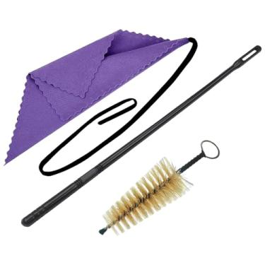 Imagem de Esquirla Conjunto de 3 cotonetes para limpeza de clarinete, pano de limpeza compacto e versátil para saxofone flautim, haste de e escova portáteis, Roxo