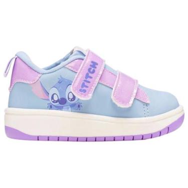 Imagem de Tenis Menina Infantil Baby Star Stitch Disney Original, 24, Azul, Lilá