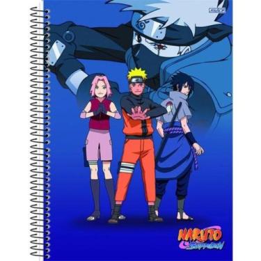 Imagem de Caderno Espiral Capa Dura Naruto 80 Folhas São Domingos