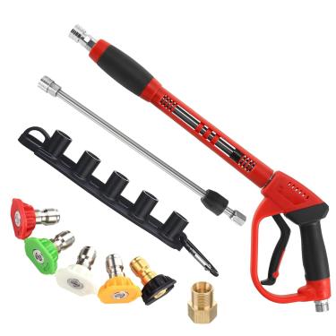 Imagem de Fabater Pistola de Arruela de Pressão, 37 Polegadas 5200 PSI Pistola de Arruela de Energia Com Extensão de Varinha de Reposição, 5 Pontas de Bico, Ajuste M22, 1/4" Conexão Rápida