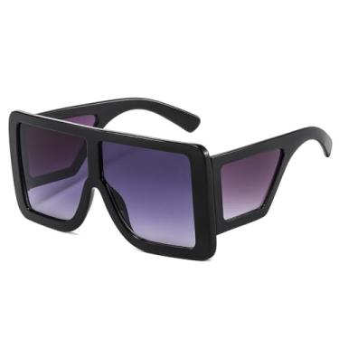 Imagem de Óculos de sol Goggle Mulheres Óculos grandes Moda Rosa Cinza Óculos de sol Homens Retro Óculos UV400,C7Preto,Cinza,Tamanho único