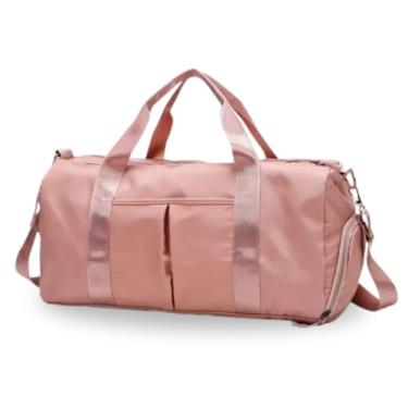 Imagem de Bolsa De Academia Impermeável Alça Transversal Unissex Mala Com Divisórias Espaçosa Fitness Leve e Resistente Capacidade 30 Litros PREMIUM DUPIN (ROSA)