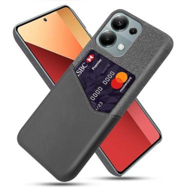 Imagem de Capa para Xiaomi Redmi Note 13 PRO 4G,Tela e tampa de couro PU,Antideslizante,360°cobertura completa à prova de choque com 1 slot de cartão atrás,Prevenção de queda-Gray