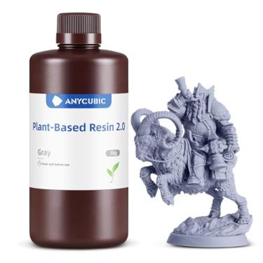 Imagem de ANYCUBIC 3D Printer Resin with Low Odor and Safety, 405nm UV Plant-Based Rapid Resin with High Precision and Quick Curing for LCD 3D Printing (Grey, 1000g)