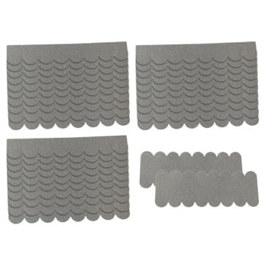 Imagem de KiBcsLic Folhas de feltro para artesanato, folhas de feltro para artesanato, telhas de madeira para casa de bonecas recortáveis, Cinza