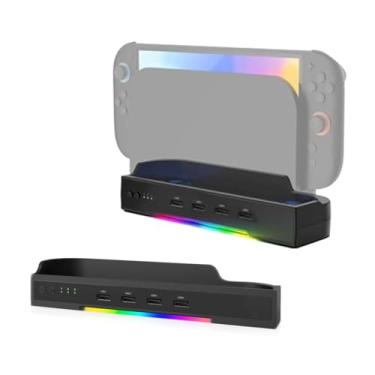 Imagem de YUYUEMI Cooling Fan for Switch 2 Docking Station Heat Sink Base with USB/NGC Expansion RGB Lighting Dual-Fan for Switch 2 Wall Mount (USB Expansion)