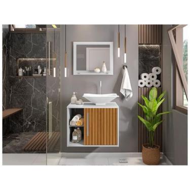 Imagem de Gabinete Para Banheiro Aéreo com Espelheira Móveis Bechara Baden, Bran