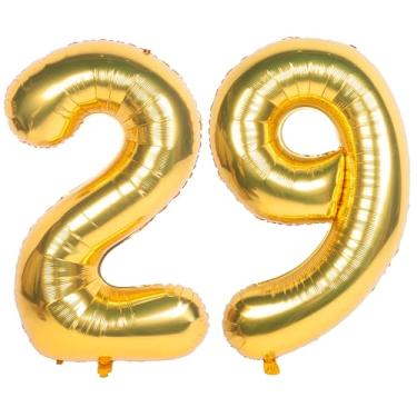 Imagem de CHANGZHONG Balões De 40" Com Números Dourados, Folha Hélio, Balão Mylar, Decoração Para Festa Aniversário E Banquete, 29