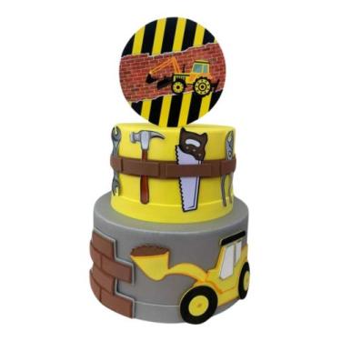 Imagem de Bolo Fake Máquinas de Construção - Catavento Festa dos Sonhos