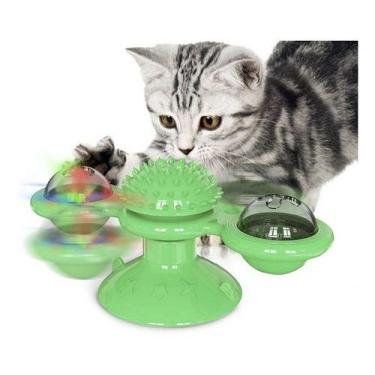 Imagem de Brinquedo Para Gato Interativo Gira Gira Moinho De Vento Brinquedo Gir