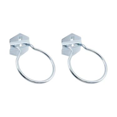 Imagem de Rannb Suportes de ferramentas elétricas Pegboard Ganchos para Pegboard Ganchos de metal resistente de aço de 0,9 cm Gancho de pino de laço adequado para quadros espaçados de 2,8 cm Ganchos de parede