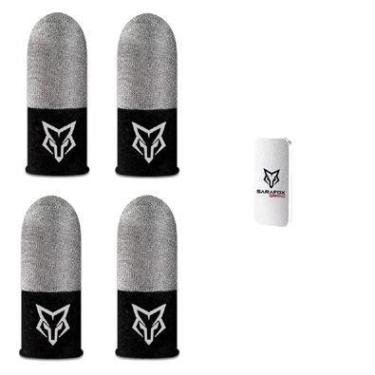 Imagem de Luvinha De Dedo Gamer Fibra De Vidro V8 2024 + Box +kit 4 Luvinha Anti Suor Premium Original