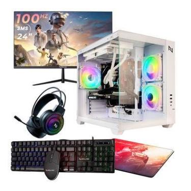 Imagem de PC Gamer Completo Ryzen 5 5600gt, 16gb 3200mhz (radeon Vega 7), SSD 480GB, 500w 80 Plus, Monitor 24" 100hz, Neologic Aquarium - Nli87584 U Unica Unica