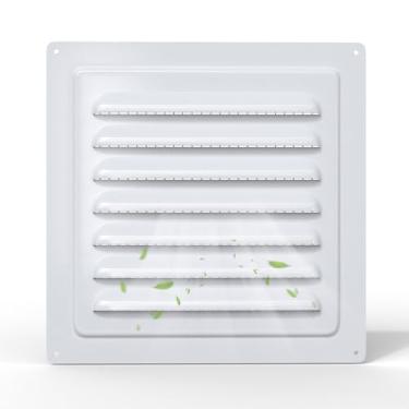 Imagem de Memrita Ventilação do sótão de 25 x 25 cm com tela de tela, aberturas de ventilação de galpão de metal, aberturas de ventilação para aumentar a ventilação, grade de ventilação para sótão, garagem