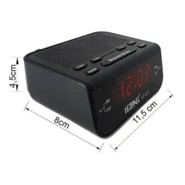 Imagem de Radio Relógio Le 671 Alarme Duplo Am Fm Facil Uso Idoso - Lelong