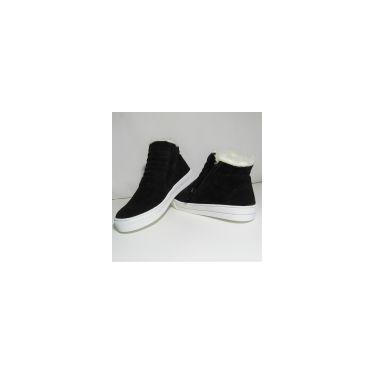 Imagem de Botinha Infantil Peluciada - Charm Calçados, Camurça preta, 33