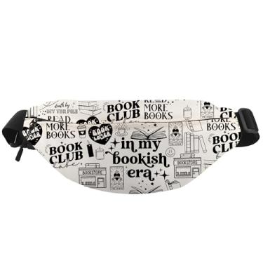 Imagem de WCGXKO In My Bookish Era, bolsa de cintura transversal, leitor leitor de livros de presente para amantes de leitura, Pacote Bookish, Casual