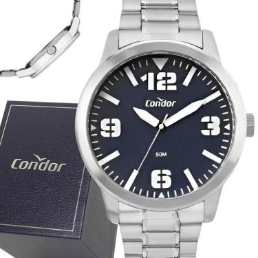Imagem de Relógio Masculino Condor Prata Garantia Prova Dagua Original