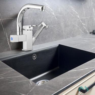 Imagem de Torneira de Cozinha Ducha Dupla Extensível 95cm para Bancada - Mm Hous