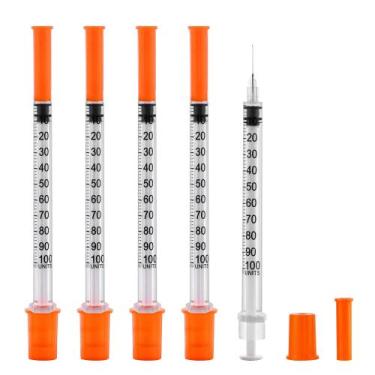 Imagem de Seringa com agulha Vaokin 1mL 30G 0,3 mm 13 mm Pacote com 100