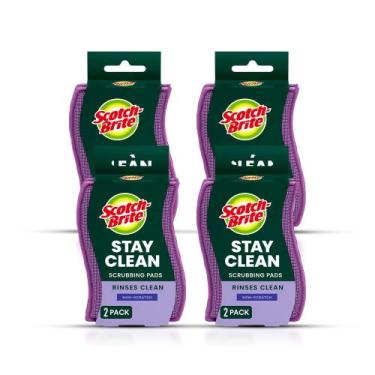 Imagem de Scrubbers Scotch-Brite Dobie Stay Clean Non-Scratch, pacote com 8 - 3M