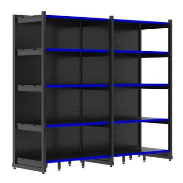 Imagem de Rack Fit Parede 1 Inicial E 1 Continuação 2,02X0,90X0,60 5 Bandejas Am