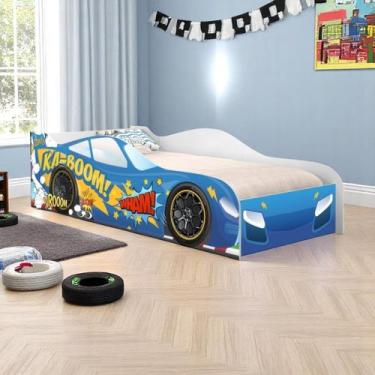 Imagem de Cama Kaboom Solteiro 197cm x 92cm KMCB - Doce Sonho Móveis, Azul