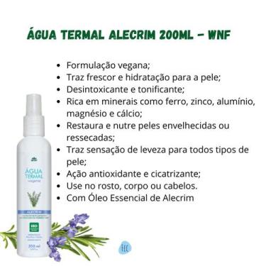 Imagem de Agua Termal Natural WNF - Escolha a sua, Alecrim 200ml