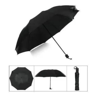 Imagem de Sombrinha Guarda Chuva Liso Preto Família Prático Grande 661 - SHOP AL