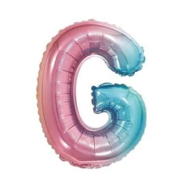 Imagem de Balão de Letra Gigante Metalizada Multicolor  - 75 cm - PartiuFesta, G