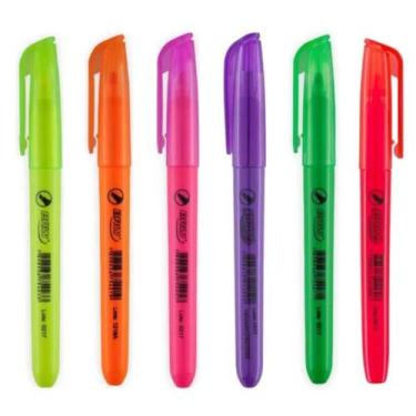 Imagem de Marca Texto Cores Fluorescentes Escolar Inmetro 1 Unidade - BRW,  Verd