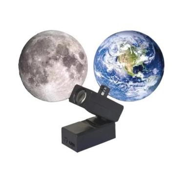 Imagem de Céu Estrelado Terra Lua Projetor Led Luz Noturna Rotativa Planetário L