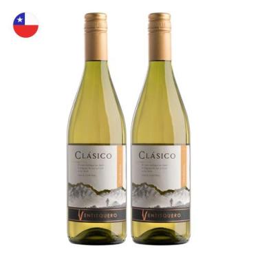 Imagem de Kit 2 Vinhos Ventisquero Clásico Chardonnay Branco Chile 750ml
