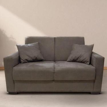 Imagem de Sofá Estofado 2 Lugares Sala Estar Recepção Mariana Suede Marrom - Bla