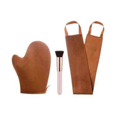 Imagem de Kit De Autobronzeador Universal 3 Em 1, Conjunto De Escova De Luva De 