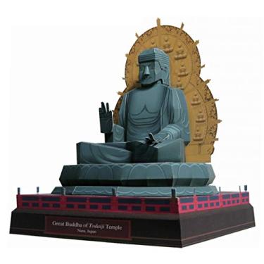 Imagem de Maquete Miniatura Monumento Grande Buda do Templo Todaiji Japão Quebra Cabeça 3D Colagem Papercraft HAS BRASIL