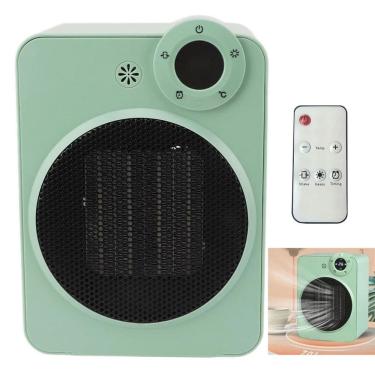 Imagem de Aquecedor Eletrico Portatil Display Digital Temperatura Ajustavel Angulo 70 Graus Controle Seguro Potente Casa Trabalho