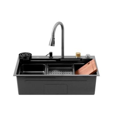 Imagem de Cuba Gourmet para Cozinha com Acessórios Workstation Maranguá Pingoo.casa - Preto