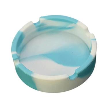 Imagem de Cinzeiro De Silicone Colorido Luminoso Circular Fluorescente Estojo De