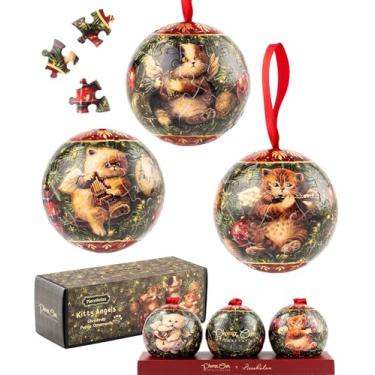Imagem de PieceRelax Bola de quebra-cabeça 3D 15 cm 240 peças - Enfeites de quebra-cabeça de Natal - Phoenix Chan - Presente exclusivo e decoração de casa com peças de quebra-cabeça de plástico curvado [A3956]
