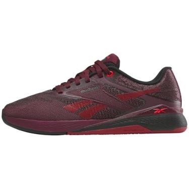 Imagem de Reebok Nano X5 Tênis feminino para caminhada, academia e treinamento cruzado, Preto cerejeira/preto/vermelho retrô, 36