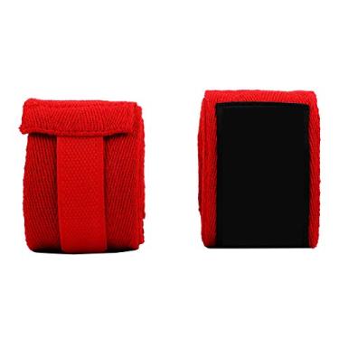Imagem de Bandagens Elásticas Melhor Ajuste Atadura De Boxe Respirável Para Boxe Kickboxing - 1 Par Para Adultos (Vermelho)