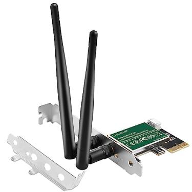 Imagem de LinksTek Adaptador Wireless-AC de 1200 Mbps (2,4 GHz 300 Mbps e 5 GHz 867 Mbps) PCI-E Wireless-placa Wireless-AC adaptador de rede Wireless-AC para Windows 11,10, 8.x, 7 (32/64 PC) PC computador
