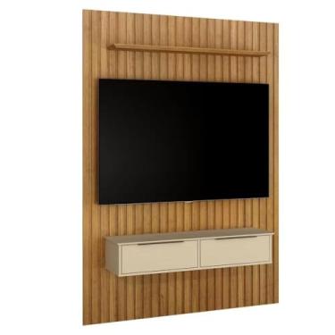 Imagem de Painel Suspenso 138 Cm com Nicho Vitória 100% Mdf Cinamomo e Off White