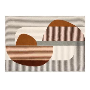 Imagem de Tapete minimalista lavável e felpudo para sala de estar, tapete macio e fofo para decoração de quarto, tapete geométrico (60 x 90 cm (23 x 35 pol.) / jds-250723002250)