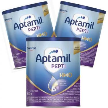 Imagem de kit 3 Unidades Fórmula Pepti Aptamil Sem Sabor hmo Nova embalagem Dano