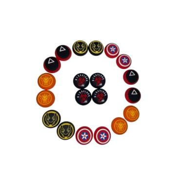 Imagem de Par (2 Unidades) Grip Heróis Protetor Analógico Silicone Controle Joystick Polegar Compatível Com PS4 PS5 Xbox Nintedo Switch Desempenho (REVillage)