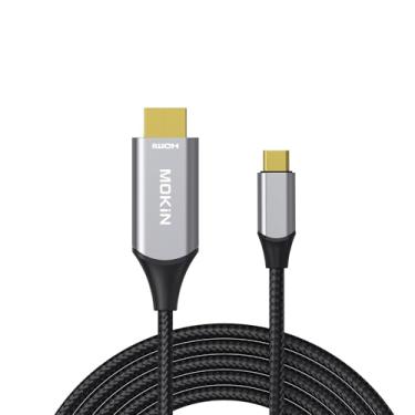 Imagem de MOKiN Cabo USB C para HDMI [4K @30Hz, 6FT], tipo USB C para cabo HDMI para escritório (Nylon-trançado), tipo C para cabo HDMI para iPad Pro, iPhone, MacBook Pro/Air, Galaxy, HDTV e mais