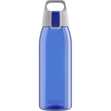 Imagem de SIGG Garrafa de água azul de cor total (1 L), garrafa de bebidas de BPA feita de Tritan, leve e com tampa de plástico à prova de vazamento